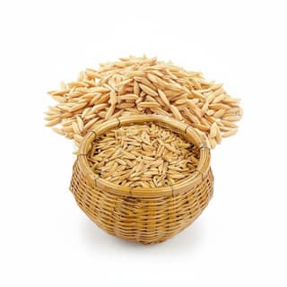 Natural Paddy Rice with Bamboo Basket - 50 kg - One 50kg bag of paddy rice