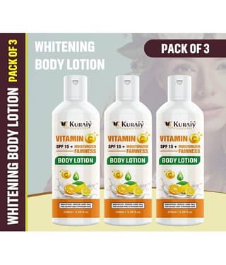 KURAIY Beautiful Vitamin C Body Lotion Whitening Moisturizing Body Lotion Pack Of 3