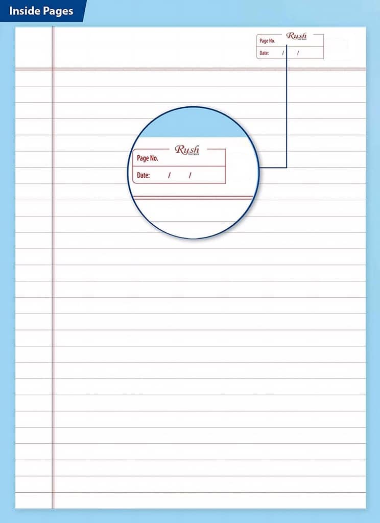Rush 180 Pages A4 Notebook Ruled Register - Single line Ruled view 3
