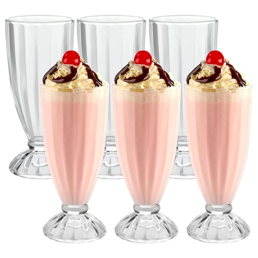 Falooda Glass 350 ML Milkshake Mug Bar Drinking Highball Glasses Ice Cream, Juice, Water, Wine, Beer, Desserts and Cocktails