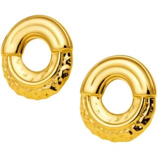 Kimti 18k Gold Plated Sculpted Shine Earring