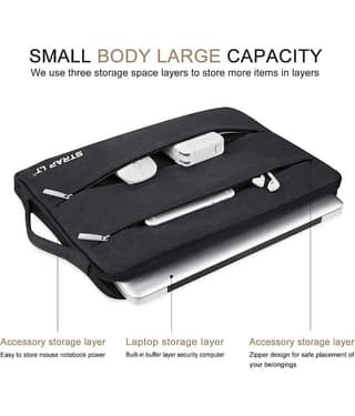 STRAPIT Black Laptop Sleeves