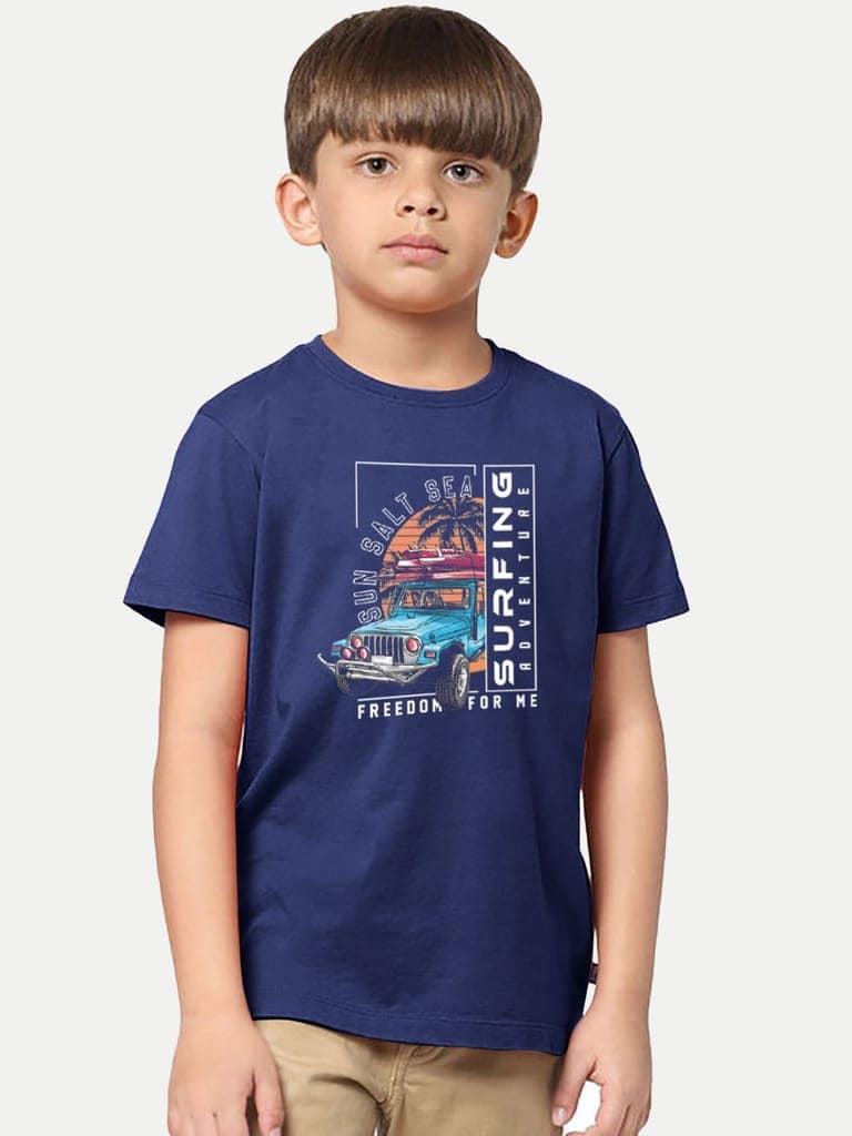 Teen Boys Navy Graphic Print T-Shirt view 2