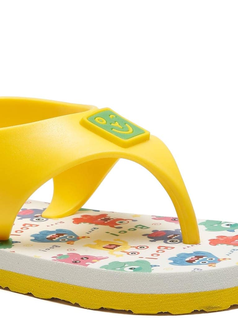 Premium Monster Candy Flipflops - Yellow (Unisex) view 2