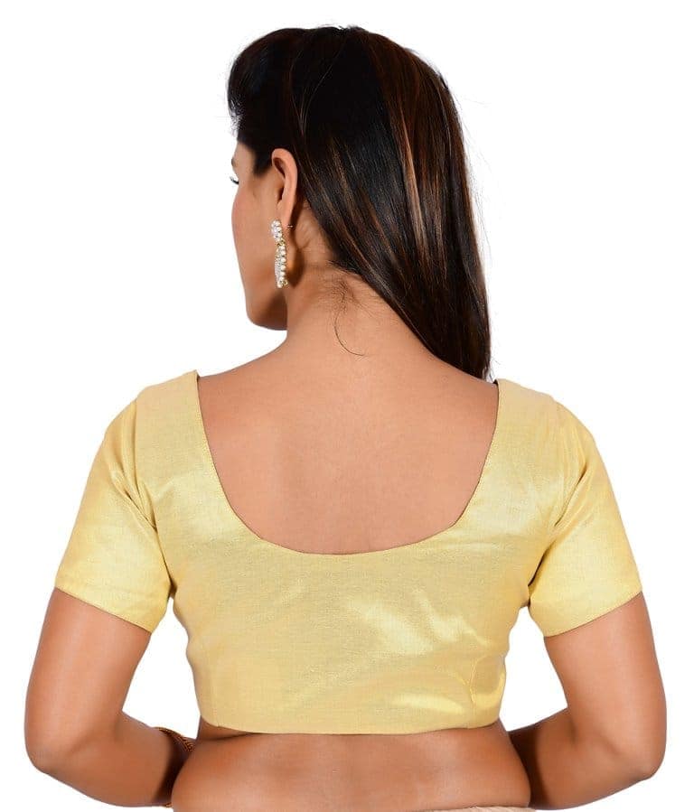 JISB Stitched Tissue Blouse, Gold view 2