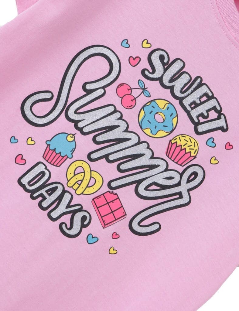 Girls’ T-Shirt Blazing Yellow, Bonbon Pink, Vibrant Orange, Touch & Feel, Ages 7-14 (3 Pcs Pack) view 7