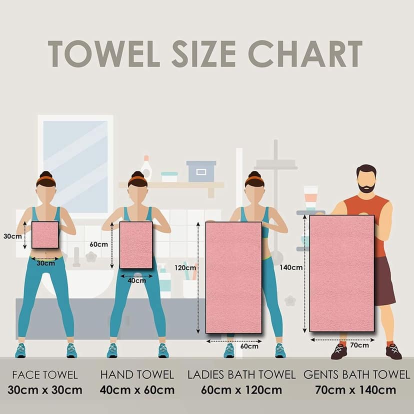 Mandhania Flora Border Soft Cotton BathTowels, 70x140 cm Pack of 1 Pink view 4