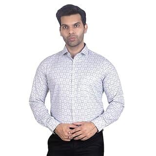 DUKUL Men'ss Printed Cotton Shirt Full Sleeve Regular Fit | Perfect for Formal & Casual Wear