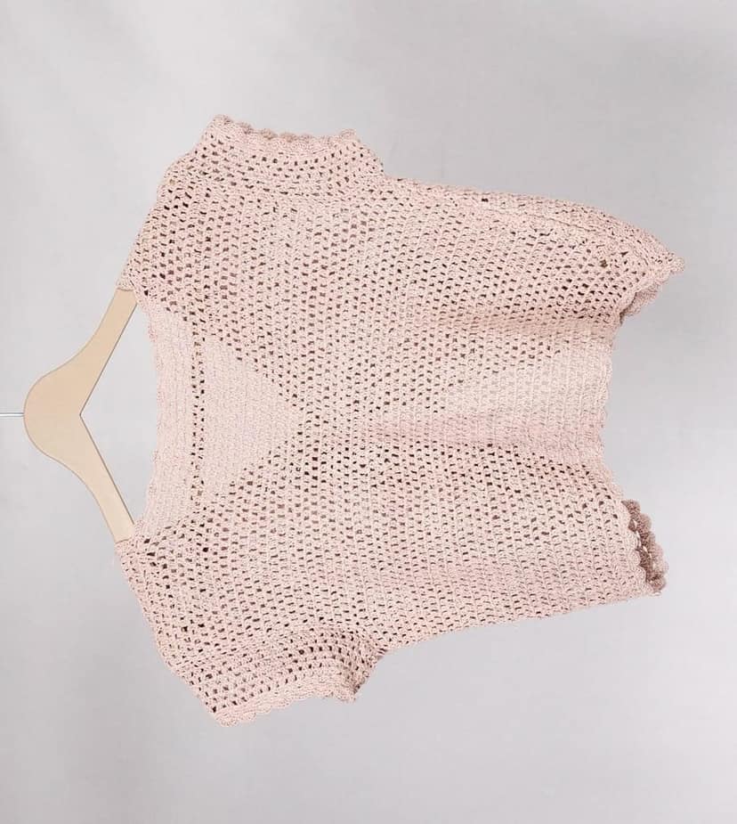 COtton threads lace work Baby dress view 4