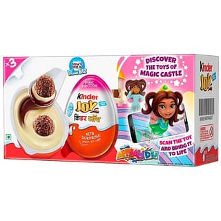 Kinder Joy Pink Edition For Girls - Made From Cows Milk With Vitamin B12, 60 G (3 N X 20 G Each)