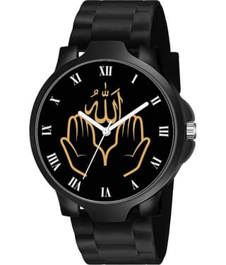 niyatifab Black Silicon Analog Men's Watch