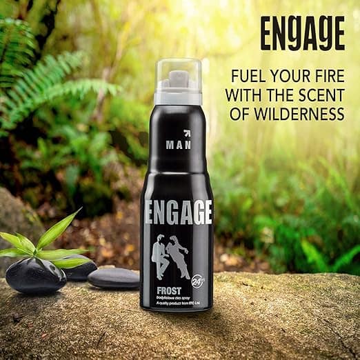 Engage Frost Deodorant For Men, Citrus And Spicy, Skin Friendly, 150 Ml view 2