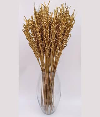 PUPRIWALL - Gold Palm Artificial Flower ( Pack of 1 )