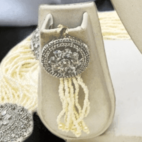 Belt Set With CZ Stones and Pearls - Signature Collection By Amit Chauhan And Sons view 3