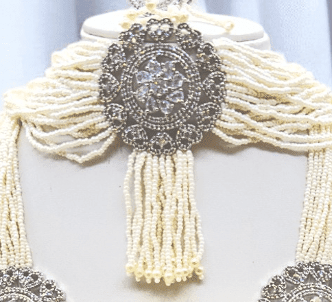 Belt Set With CZ Stones and Pearls - Signature Collection By Amit Chauhan And Sons view 4