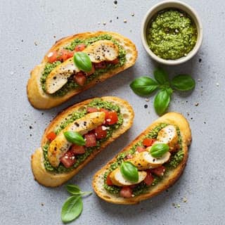 Pesto Chicken Bruschetta