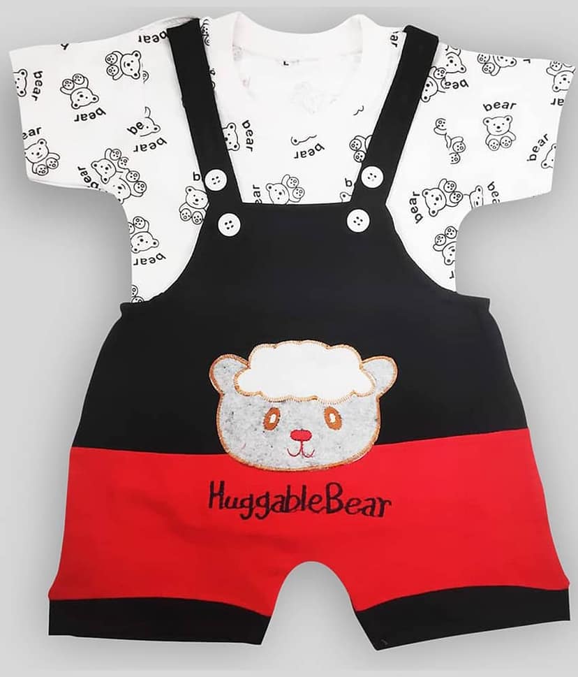Babeezworld Pack of 4 Unisex for Baby Cotton Dungarees ( Multicolor ) view 2