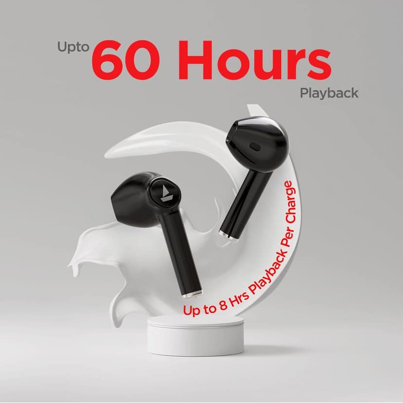 Boat Airdopes 138 with 60 Hrs Playback, ASAP Charge Truly Wireless Bluetooth in Ear Earbuds with Mic (Active Black) view 2