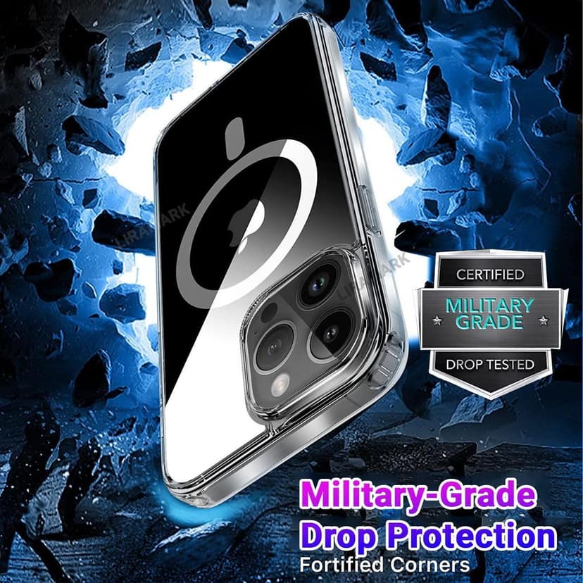 LIRAMARK Magnetic Protective Clear Case Compatible with Magsafe for Apple iPhone 14 Pro Max (6.7 inch) (‎Transparent) view 4