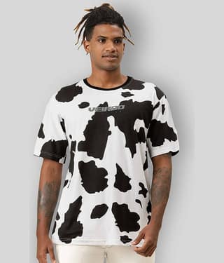 Veirdo Pack of 1 Cotton Regular Fit Men's T-Shirt ( Black )