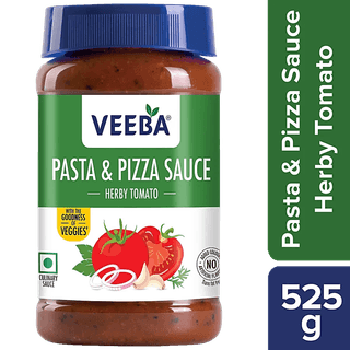 Veeba Pasta & Pizza Sauce Herby Tomato| Red Pasta Sauce Herb, 525 G