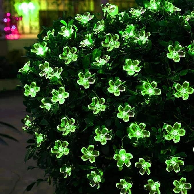 GLOWSERIE Glowing Green Floral LED Lights – Decorative String Lights for Parties & Events