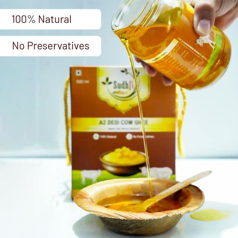 SUDHJI A2 Desi Cow Ghee | Traditional Bilona Method | Ayurvedic Ghrita view 2