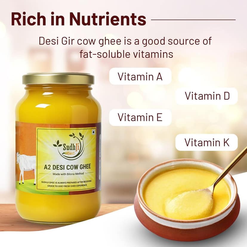 SUDHJI A2 Desi Cow Ghee | Traditional Bilona Method | Ayurvedic Ghrita view 5