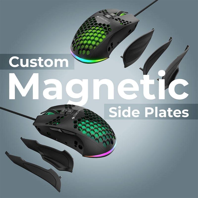 Zebronics Crosshair Premium Gaming RGB USB Mouse with Up to 7200 Dpi view 5