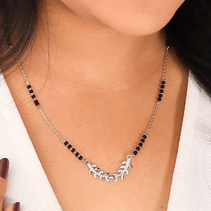 Silver Vineyard Mangalsutra view 2