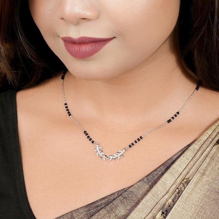 Silver Vineyard Mangalsutra view 3
