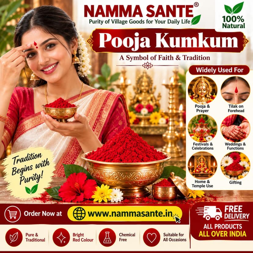 Pooja Kumkum, Pooja Tilak, Kumkum, Tilak, Sindoor, Pottu, Tika, Teeka, Vermilion, Sacred Red Powder, Puja Kumkum, Puja Tilak, Religious Kumkum, Devotional Kumkum, Pooja Powder, Worship Kumkum view 4