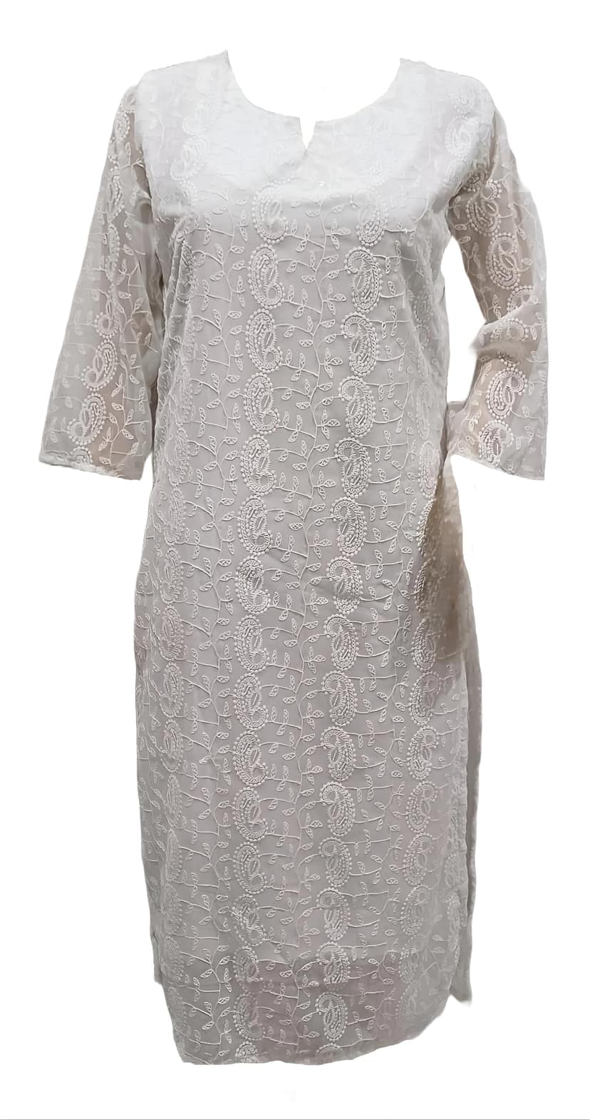 white chikankari kurta - Premium Quality