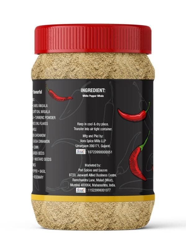 Pari White Pepper Powder | Safed Mirch Powder | Use in Casseroles, Pies, Mayonnaise, Cream-based soups and White sauces | (Pack of 1 x 1000g) view 3