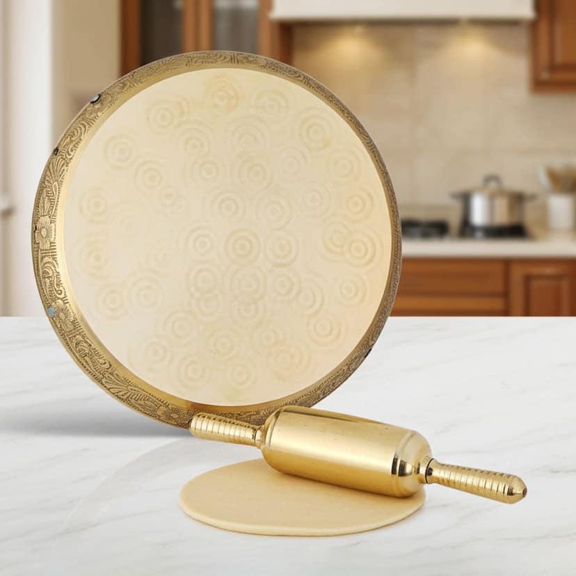 Pure Brass Chakla Belan For Kitchen Purpose (ZMAS495 B) view 2