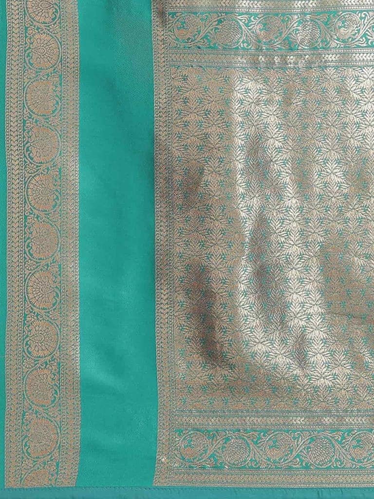 Women's Banarasi Art Silk Saree With Unstiched Blouse Piece view 4