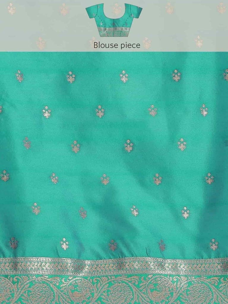 Women's Banarasi Art Silk Saree With Unstiched Blouse Piece view 7