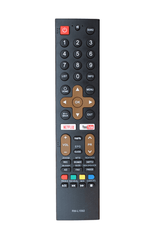 V3Deals Compatible Remote for VU/Metz/Sansui TVs with Netflix & YouTube Hotkeys | Non Voice | Match Each Button Before Purchase | Exactly Same Remote Will Work Only (VU L1592)