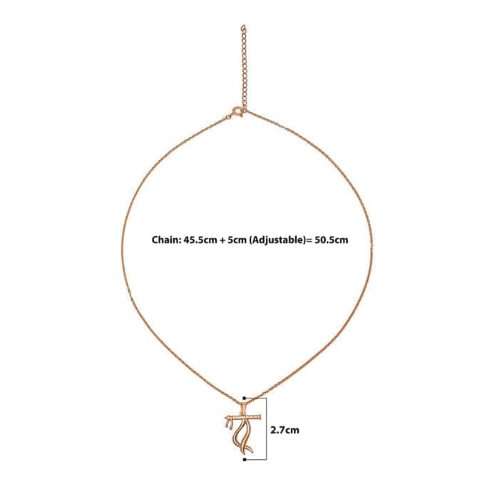Rose Gold Baasuri Pendant with Chain view 4