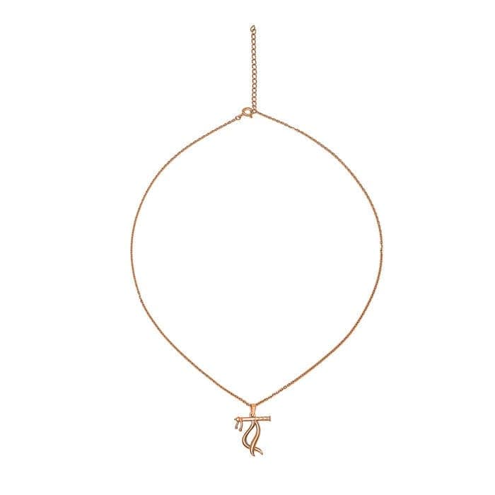 Rose Gold Baasuri Pendant with Chain view 5