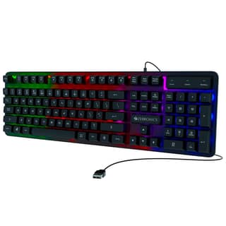 ZEBRONICS Transformer K1 Premium Gaming Keyboard with 104 Keys, 1.7m Cable, Laser Keycaps, Multi Color LED Modes, Integrated Multimedia Keys, All Keys Enable/Disable Function ZEBRONICS Transformer K1 Premium Gaming Keyboard with 104 Keys, 1.7m Cable, Las