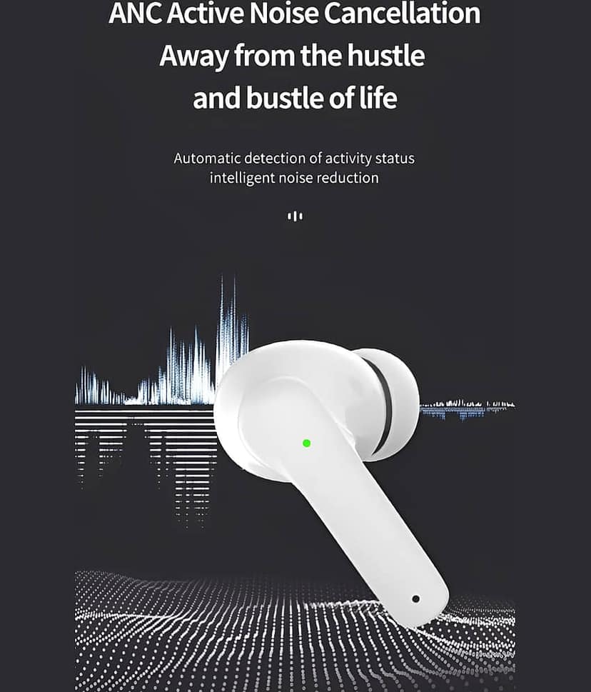 VEHOP Phantom Active Noise Cancellation Truly Wireless Earbuds TWS | ~32dB ANC & Transparency Mode | Upto 40Hrs Playtime | Bluetooth V5.4 | Quad Mics with AI-ENC | 40ms Low Latency Gaming | Breathing LED Lights view 2