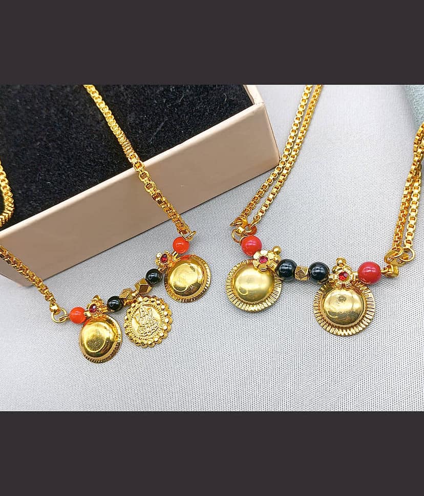 SHANKH-KRIVA Golden Mangalsutra ( Pack of 1 ) view 2