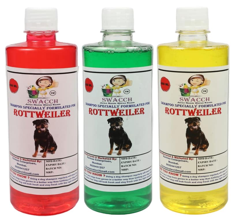 Swacch Shampoo Specially Formulated for Rottweiler (500ml) (Combo Pack of 3) Jasmine, Neem Alovera & Lemon view 2