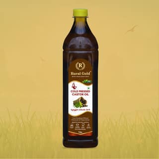 100% Pure Cold Pressed Castor Oil for Hair, Skin, and Body - 1 LTR