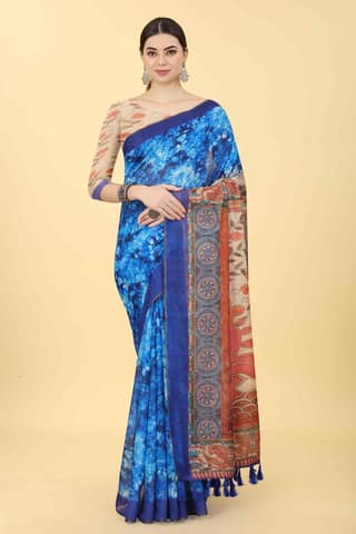 Women's Kalamkari Digital Printed Saree
