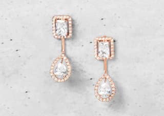 Twin Amore Solitaire Earrings