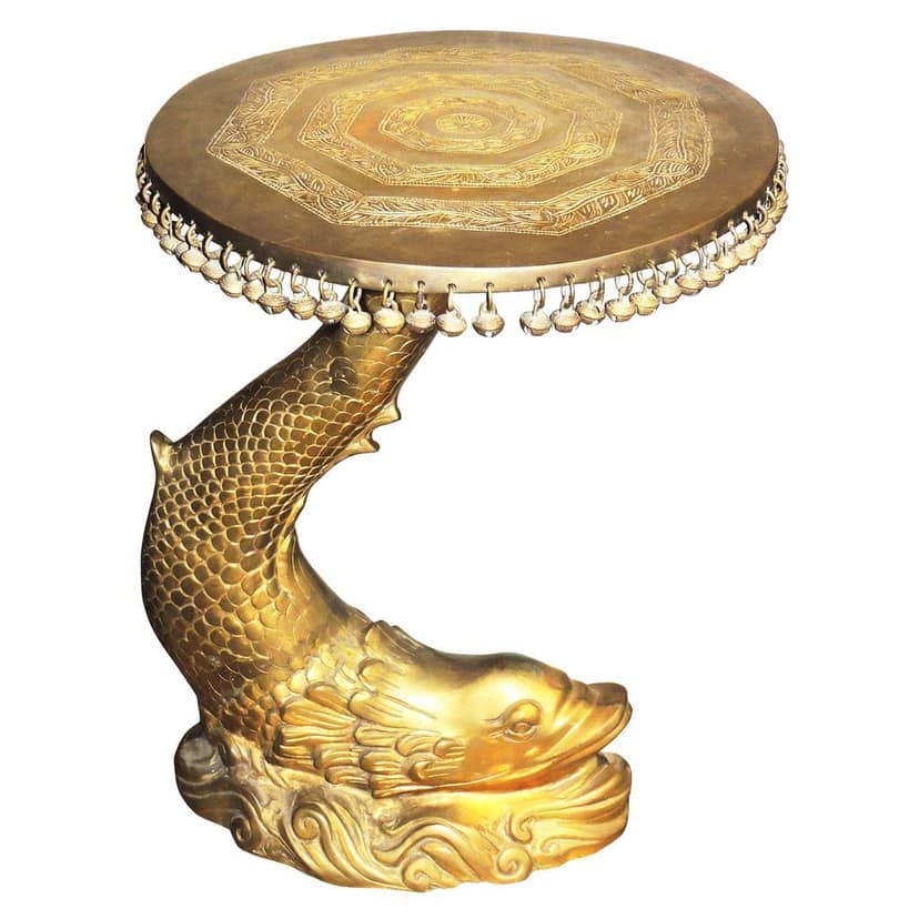 Brass Stool for God Idol - Traditional Home Temple Stand, Height : 20 Inch (BSMAS501 B) view 2