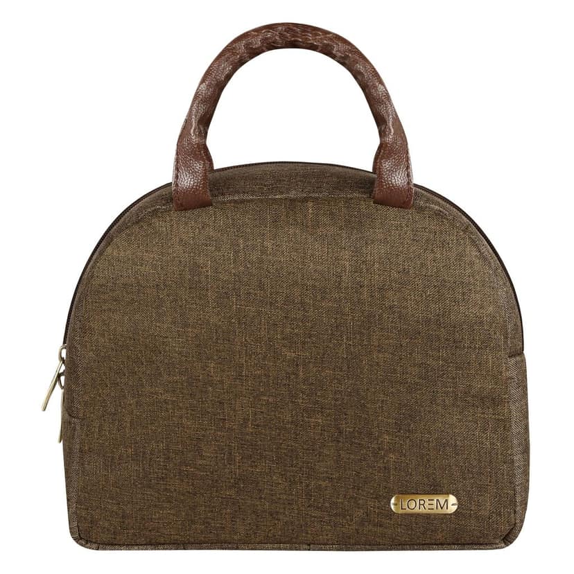 LOREM Premium Leather Tiffin/Lunch Bag � 13L Capacity, Insulated for 5-6 Hours, Water-Repellent, Adjustable Strap, Multi-Pocket � Ideal for Office, School, Picnic, Travel