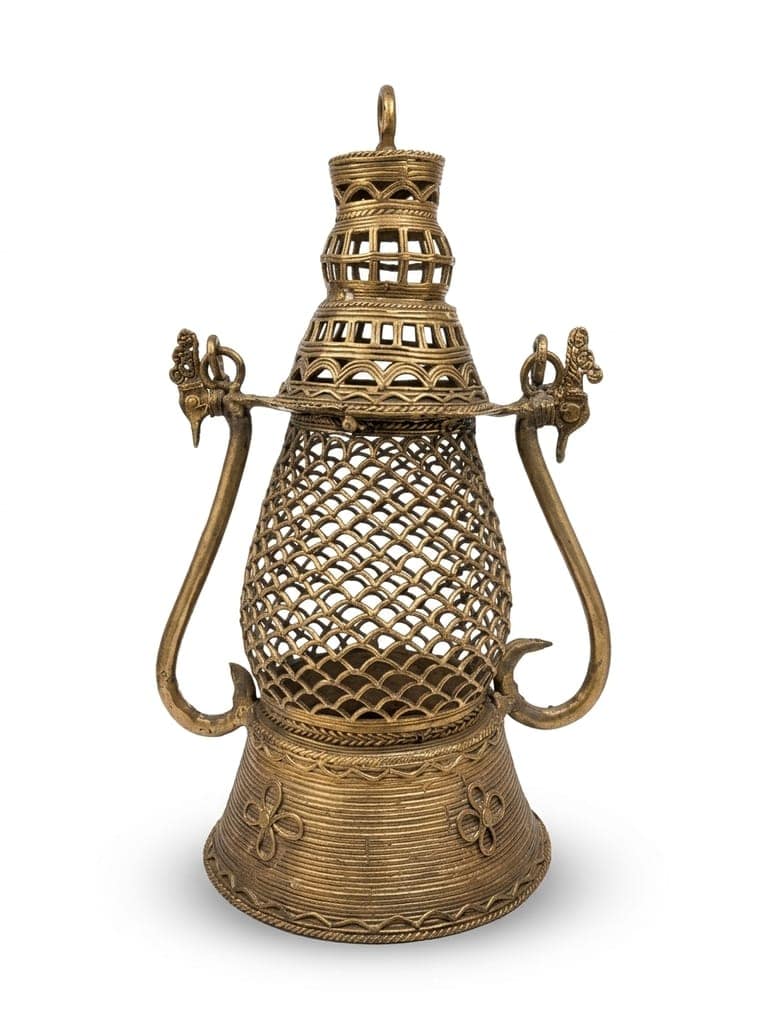 Tribes India Dokra Lalten 11'' (Sagar Jhareka) : CG: 1TMTDCOCG11088 -M3 view 4
